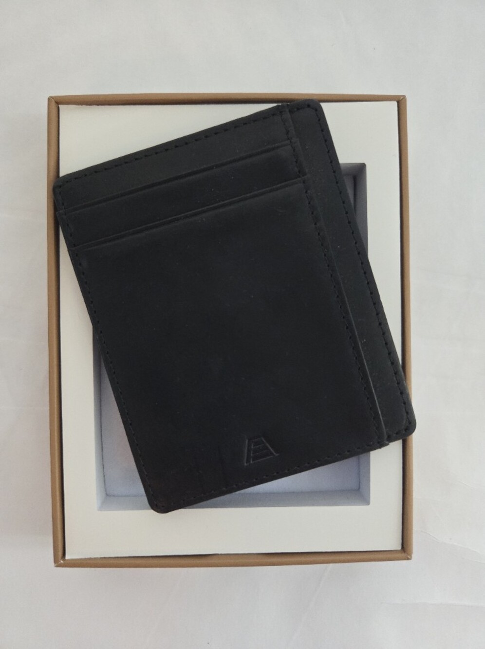 Andar The Scout Black Leather Men's Wallet - Slim Card Holder